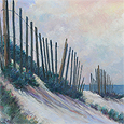 Dune Fences - Acrylic on canvas 20 x 16