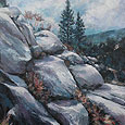 Sierra Rock Fall - Acrylic on canvas 18 x 24