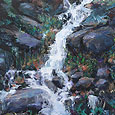 Foothill Falls - Acrylic on canvas 20 x 16